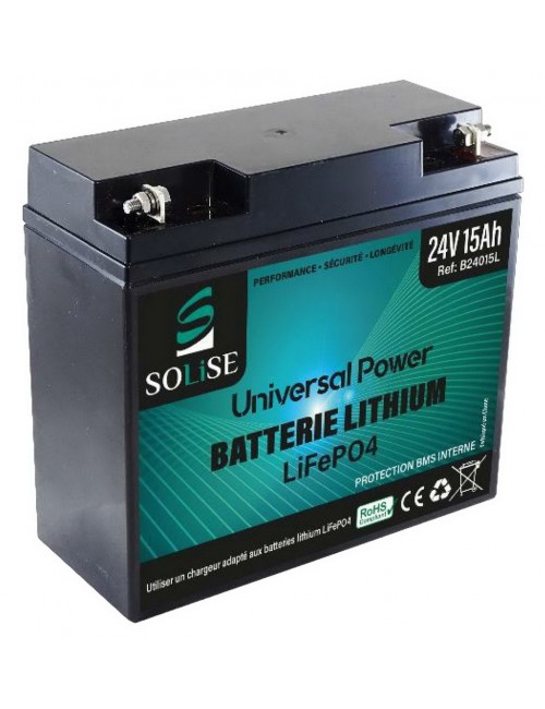 Batterie LiFePO4 24v 15Ah